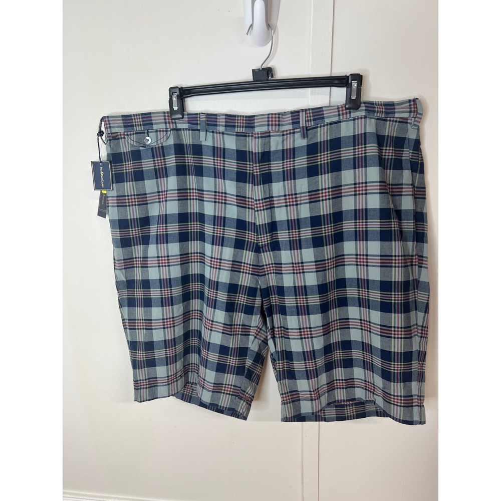 Polo Ralph Lauren Mens Authentic India Madras Plaid Shorts Blue Red 46B NWT